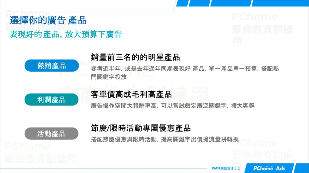 PChome RMN 廣告產品選擇策略